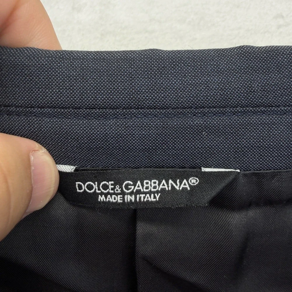Dolce & Gabbana Blazer Mens 42L Blue Two Button Sport Coat Made in Italy Luxury